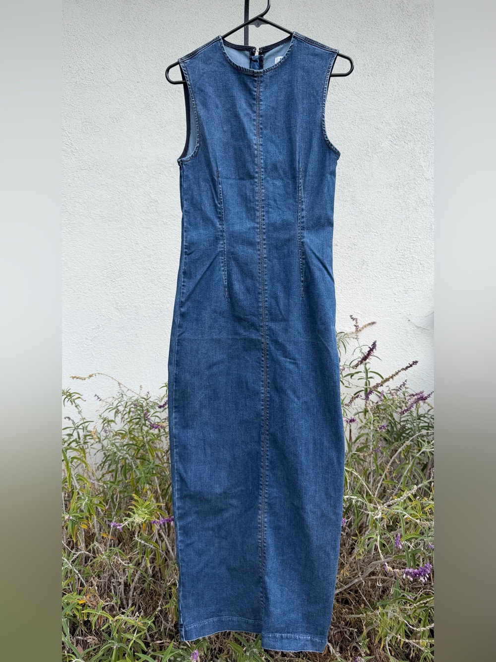 Reformation Fitted Blue Denim Kennedi Dress - Picture 5 of 12